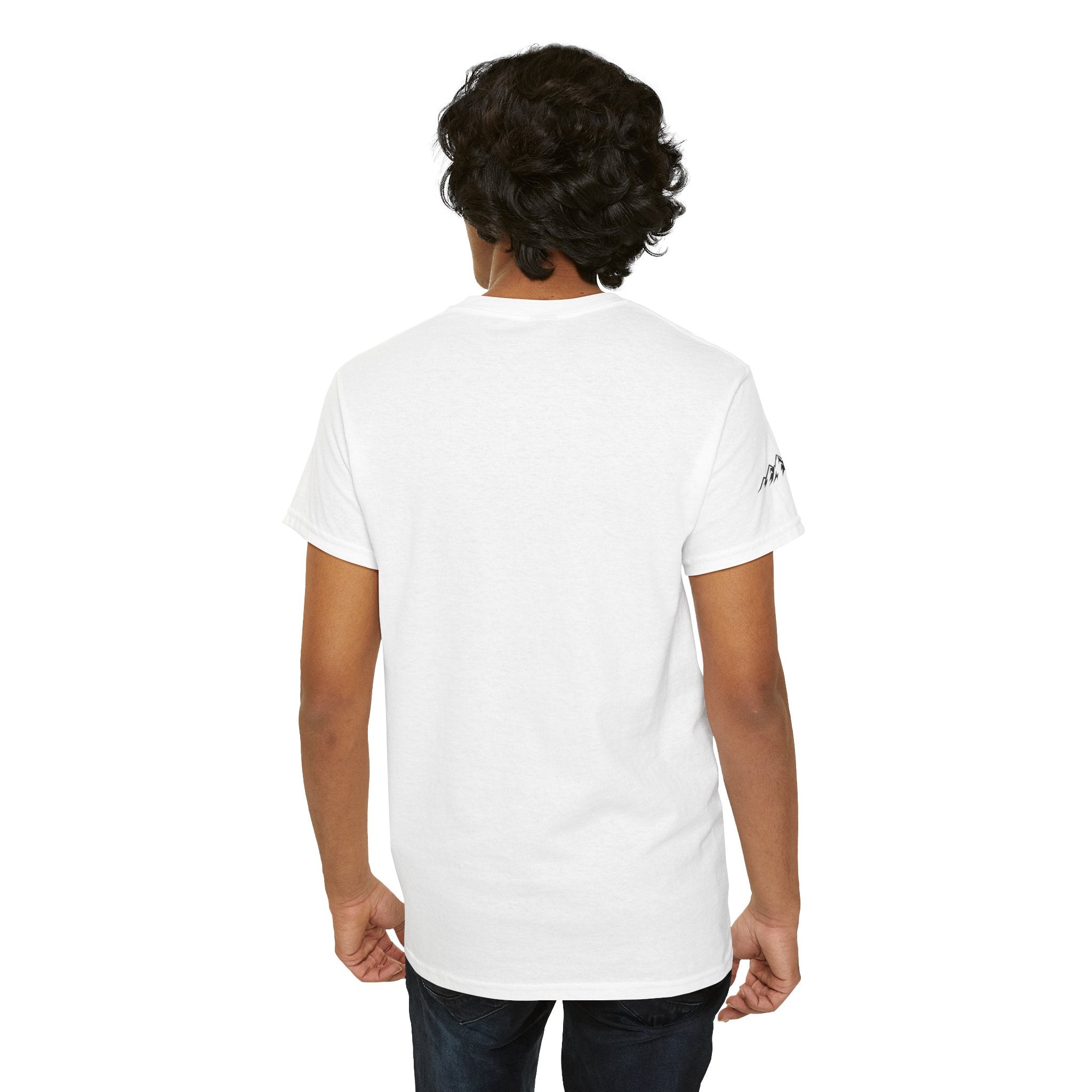 Raven Summit Tee — Minimal Mountain Raven Line Art Graphic T-Shirt