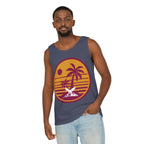 Ravens Summit Sunset Palm Tank Top  — Retro Beach Vibes Graphic Tank