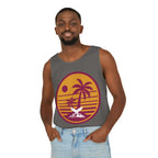 Ravens Summit Sunset Palm Tank Top  — Retro Beach Vibes Graphic Tank