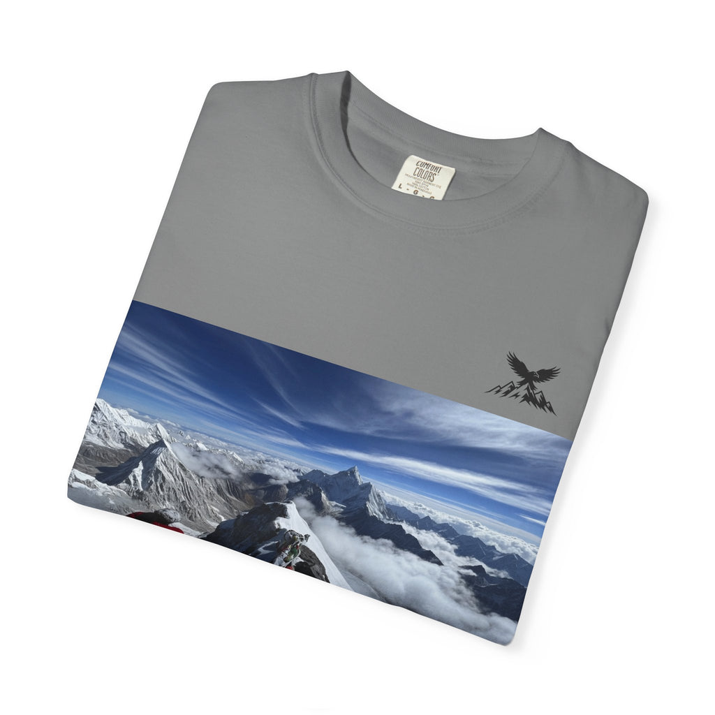 Mountain Climb Achievement Photo T-Shirt — "I Climbed Mount Everest" Adventure Tee