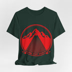 Ravens Summit Trail Crew Unisex T-Shirt | Geometric Mountain Raven Hiking Club Shirt