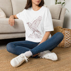 Geometric Raven Tee — Minimal Line Art Constellation T Shirt