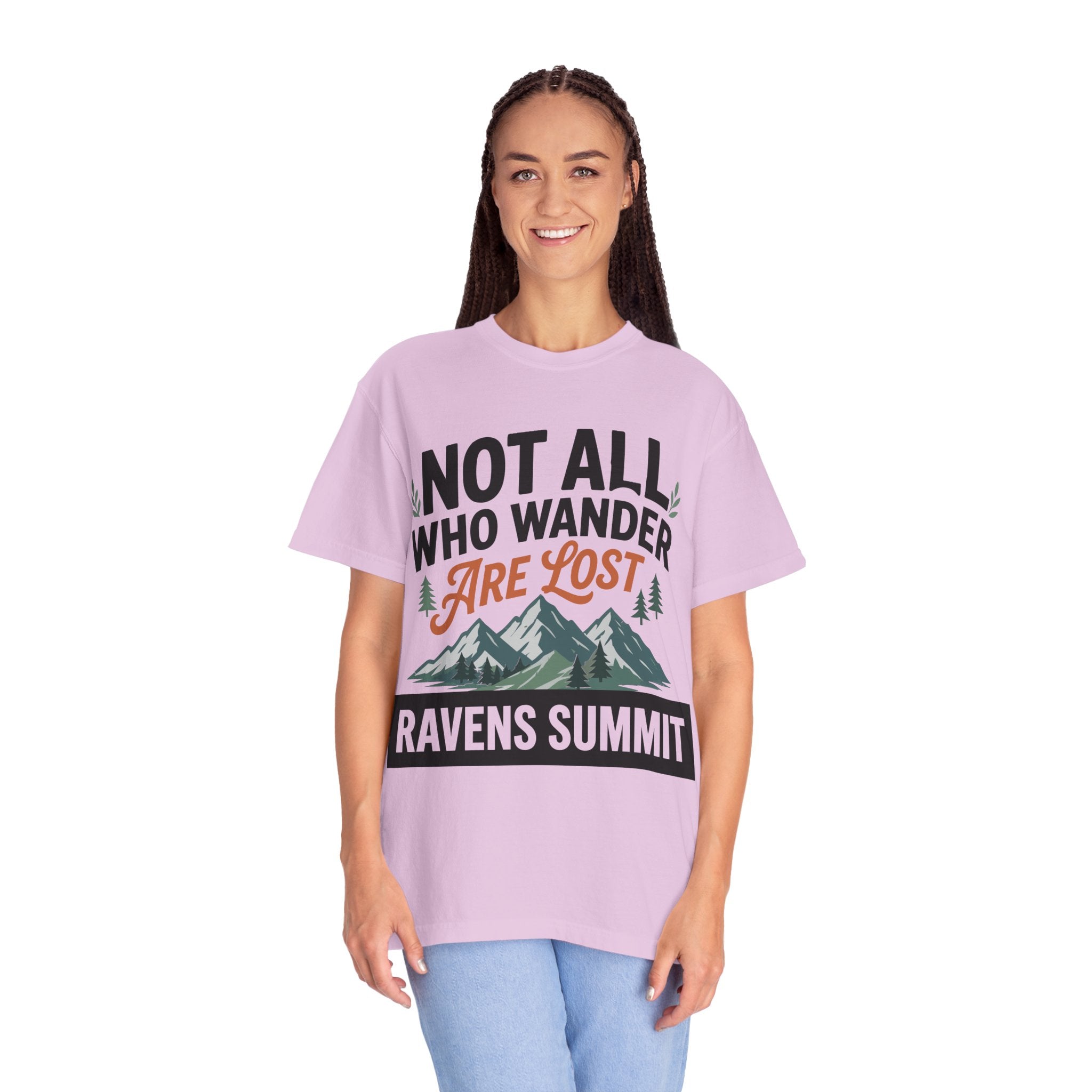 Not All Who Wander Are Lost Mountain T-Shirt — Ravens Summit Adventure Tee