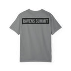 Ravens Summit Mountain T-Shirt — Eagle Over Peaks Graphic Tee Light