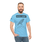 Raven Summit Tee — Minimal Mountain Raven Line Art Graphic T-Shirt