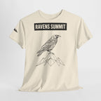 Raven Summit Tee — Minimal Mountain Raven Line Art Graphic T-Shirt