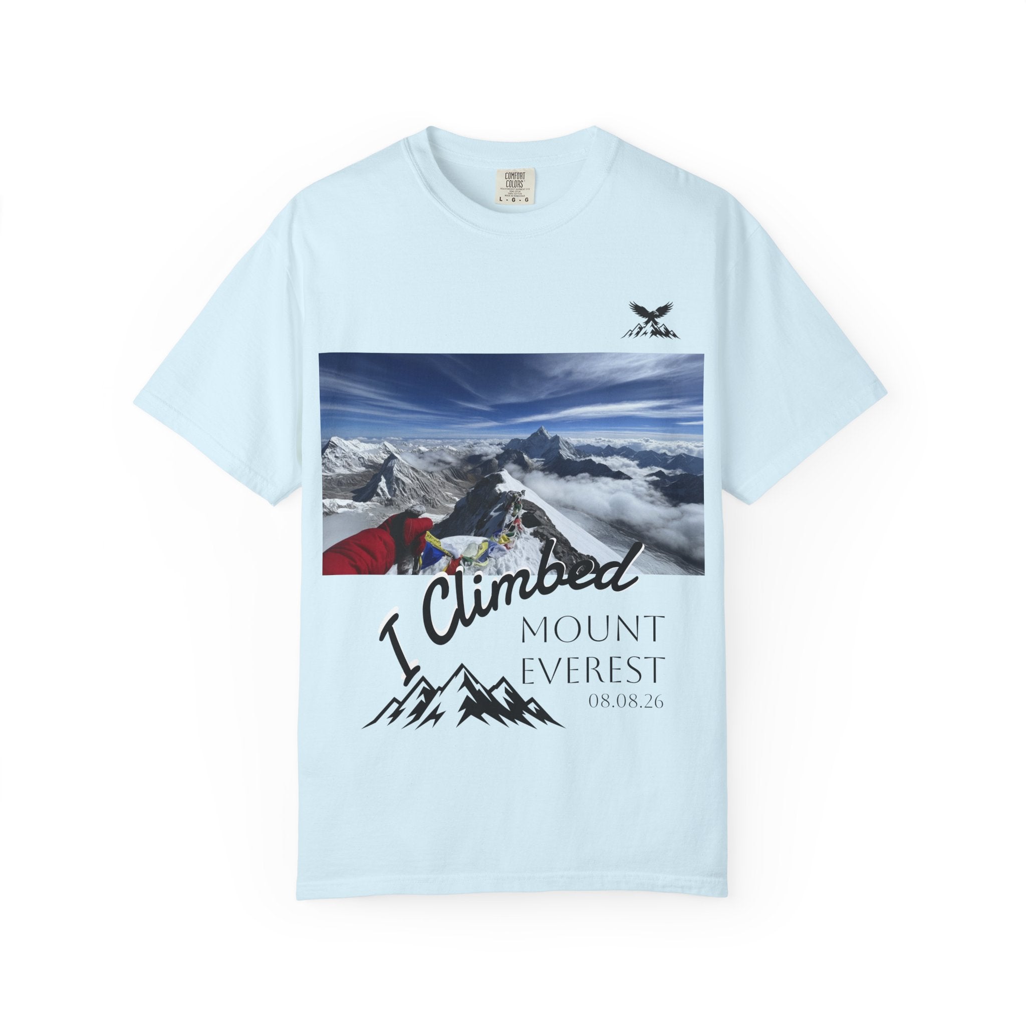 Mountain Climb Achievement Photo T-Shirt — "I Climbed Mount Everest" Adventure Tee