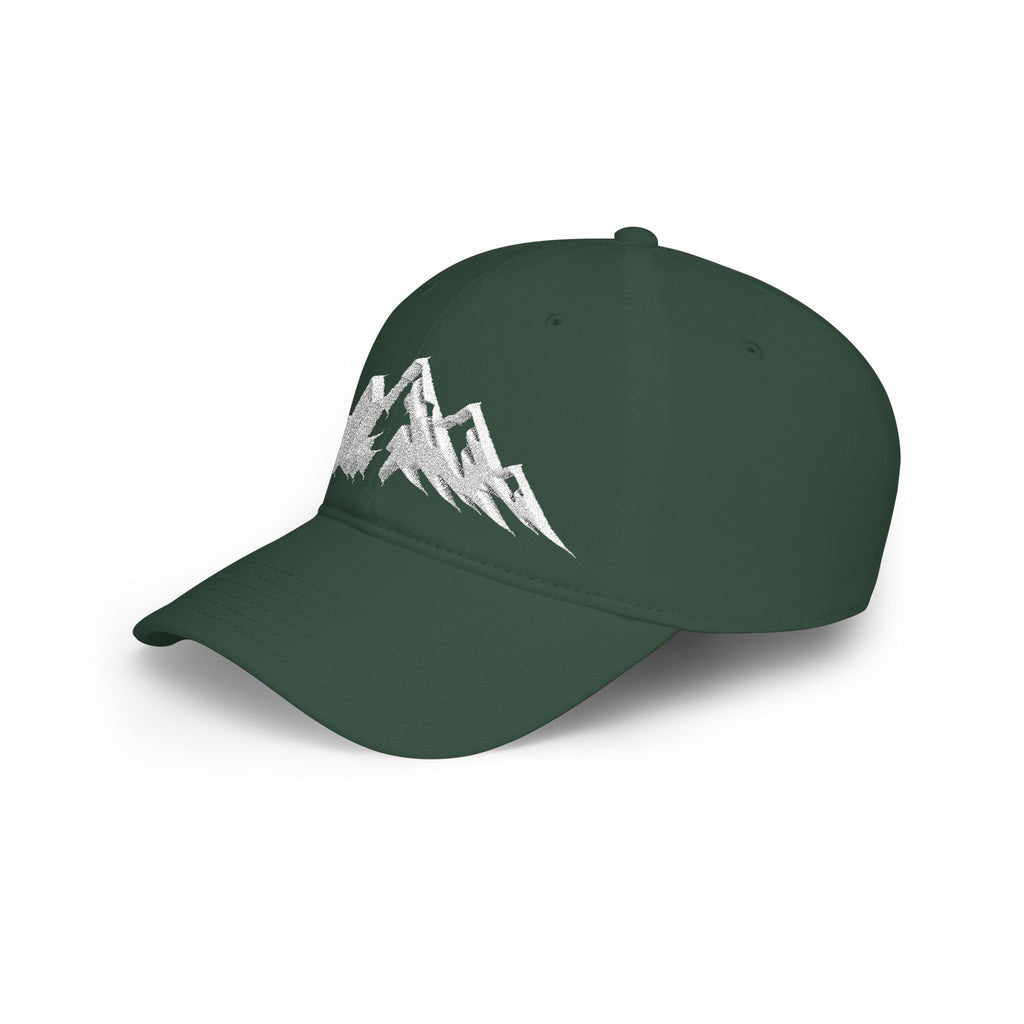 Mountain Graphic Baseball Cap — Low Profile Outdoor Hat Dark
