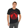 Ravens Summit Trail Crew Unisex T-Shirt | Geometric Mountain Raven Hiking Club Shirt