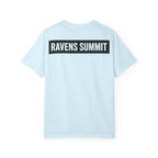 Ravens Summit Mountain T-Shirt — Eagle Over Peaks Graphic Tee Light