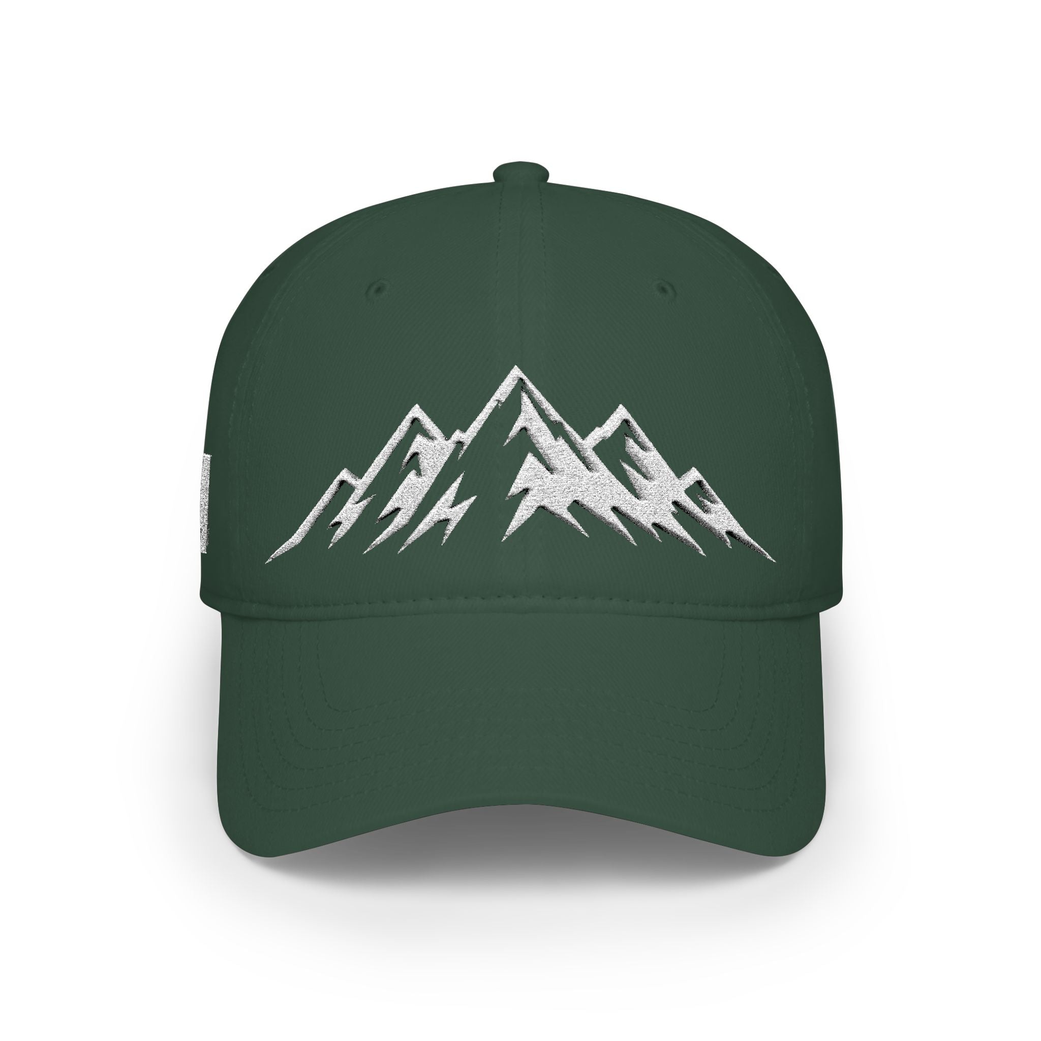 Mountain Graphic Baseball Cap — Low Profile Outdoor Hat Dark
