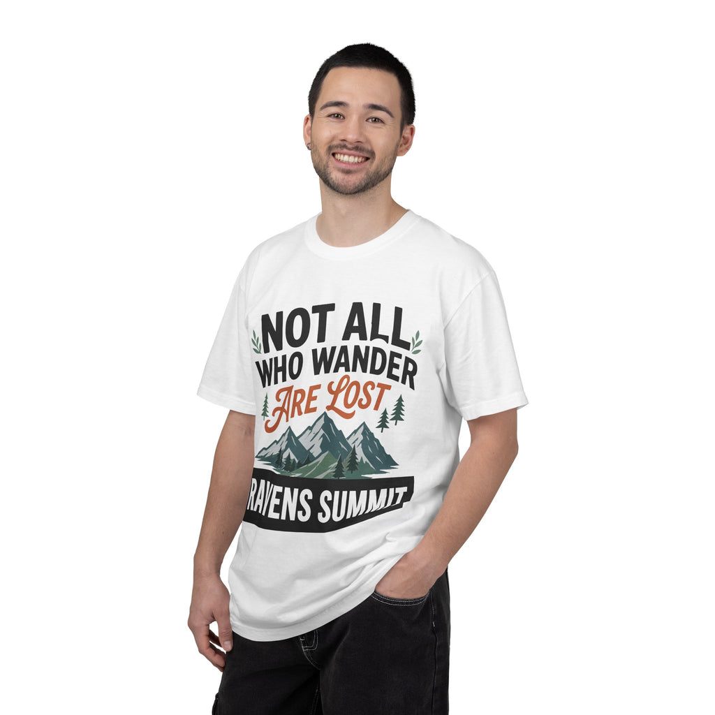 Not All Who Wander Are Lost Mountain T-Shirt — Ravens Summit Adventure Tee