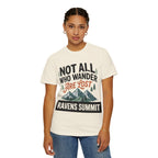 Not All Who Wander Are Lost Mountain T-Shirt — Ravens Summit Adventure Tee