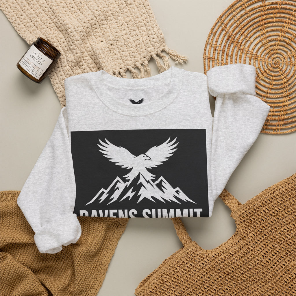 Ravens Summit Crewneck Sweatshirt — Mountain Raven Graphic Pullover