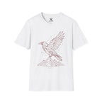 Geometric Raven Tee — Minimal Line Art Constellation T Shirt