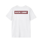 Raven Line Art T‑Shirt — Geometric Mountain Raven Sketch Tee