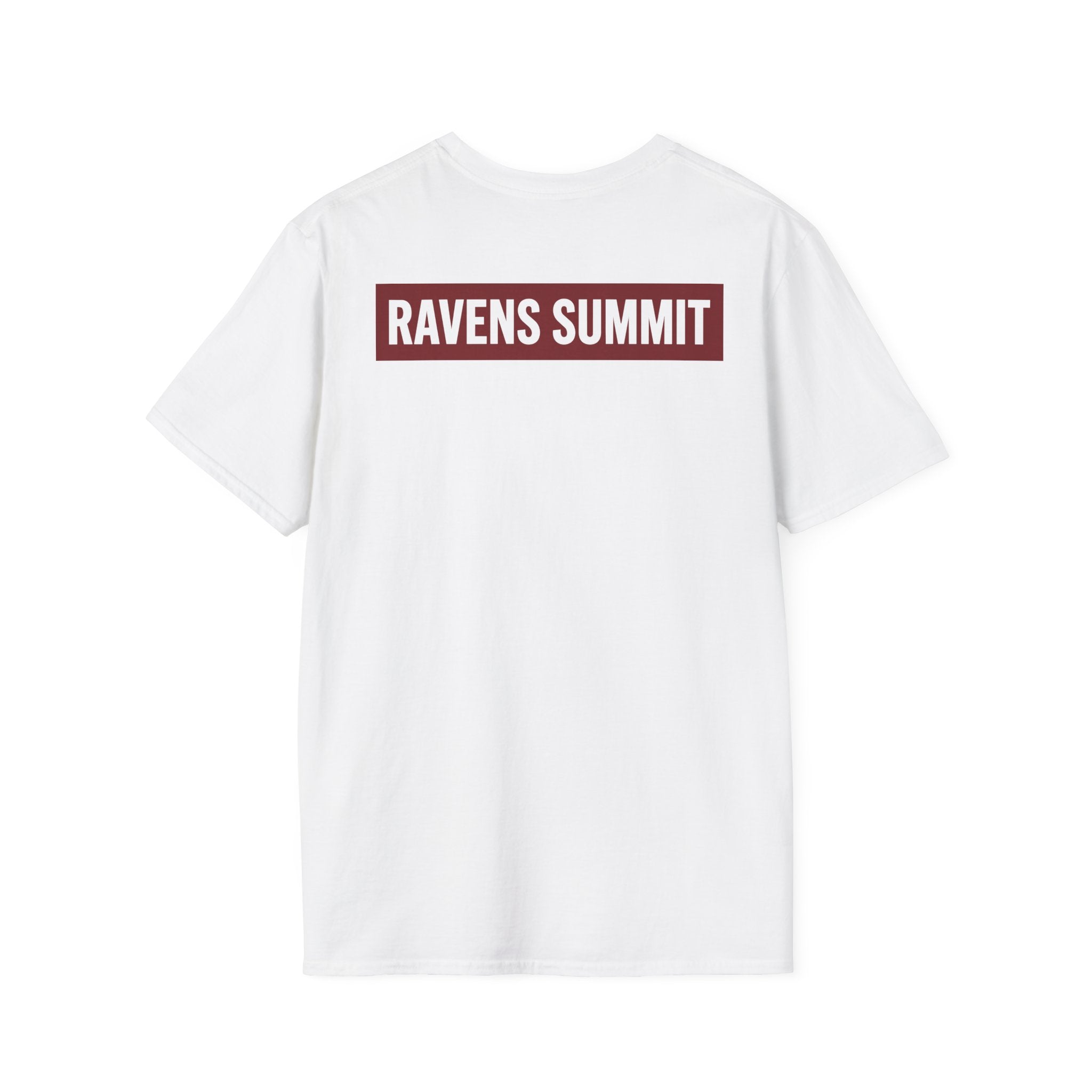 Raven Line Art T‑Shirt — Geometric Mountain Raven Sketch Tee