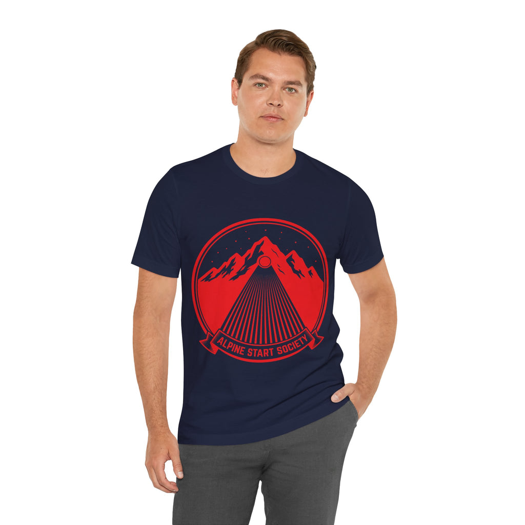 Ravens Summit Trail Crew Unisex T-Shirt | Geometric Mountain Raven Hiking Club Shirt