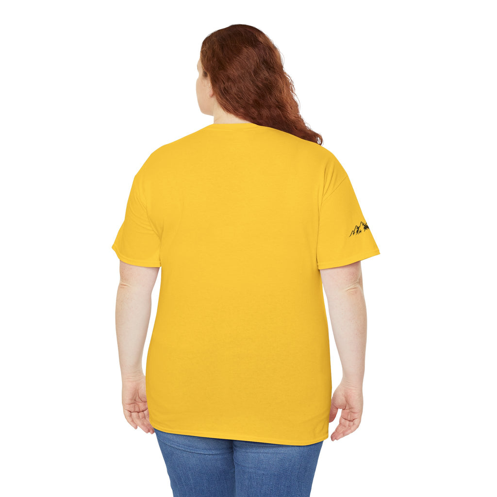 Raven Summit Tee — Minimal Mountain Raven Line Art Graphic T-Shirt