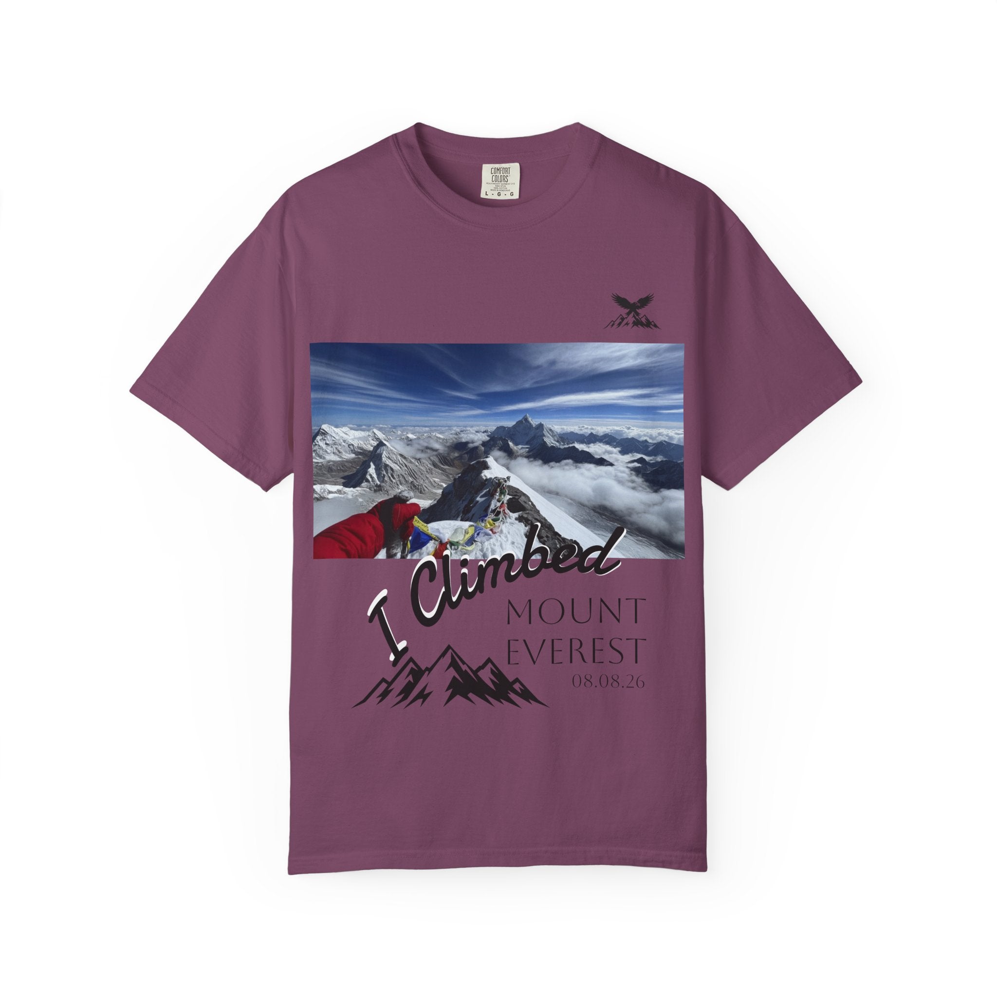 Mountain Climb Achievement Photo T-Shirt — "I Climbed Mount Everest" Adventure Tee