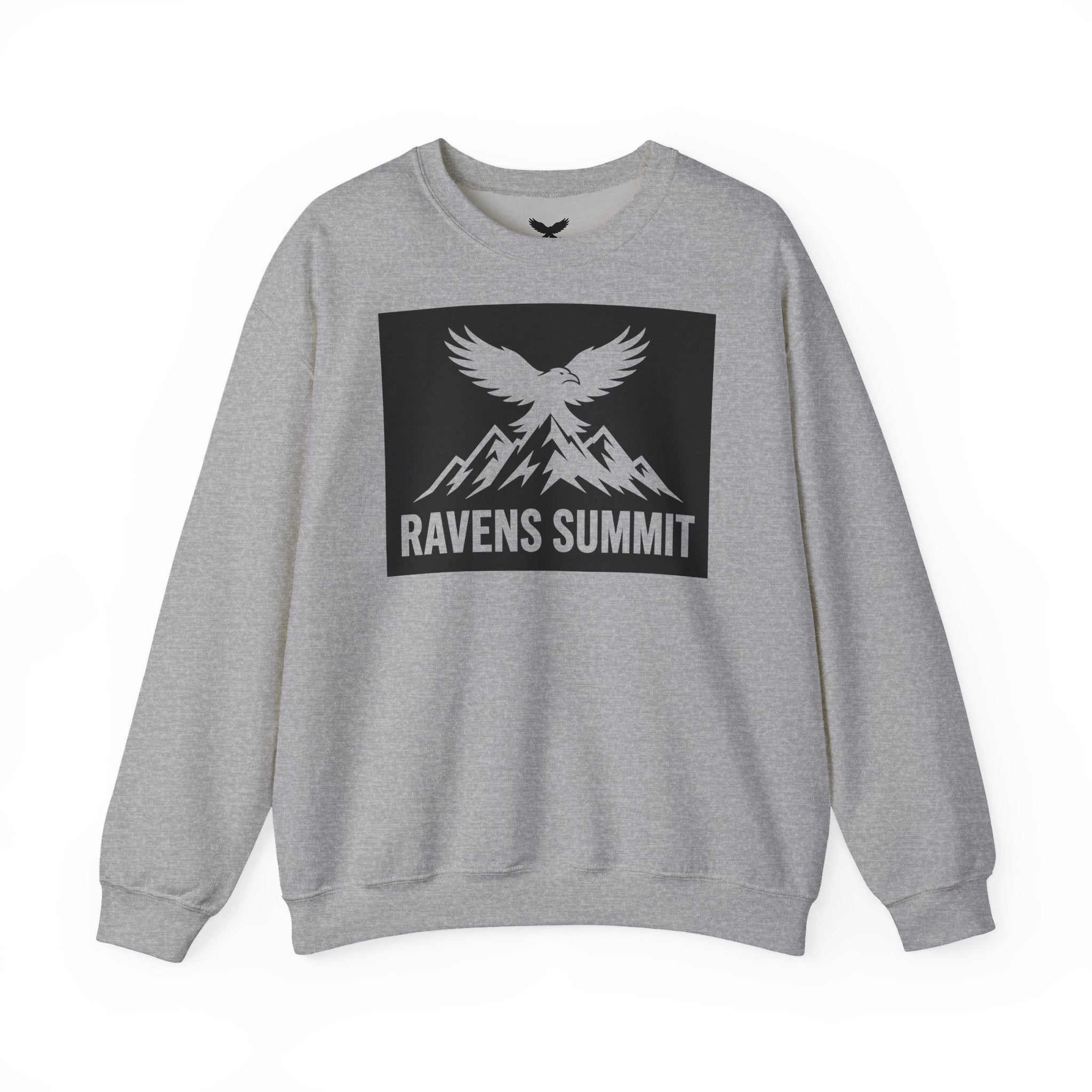 Ravens Summit Crewneck Sweatshirt — Mountain Raven Graphic Pullover