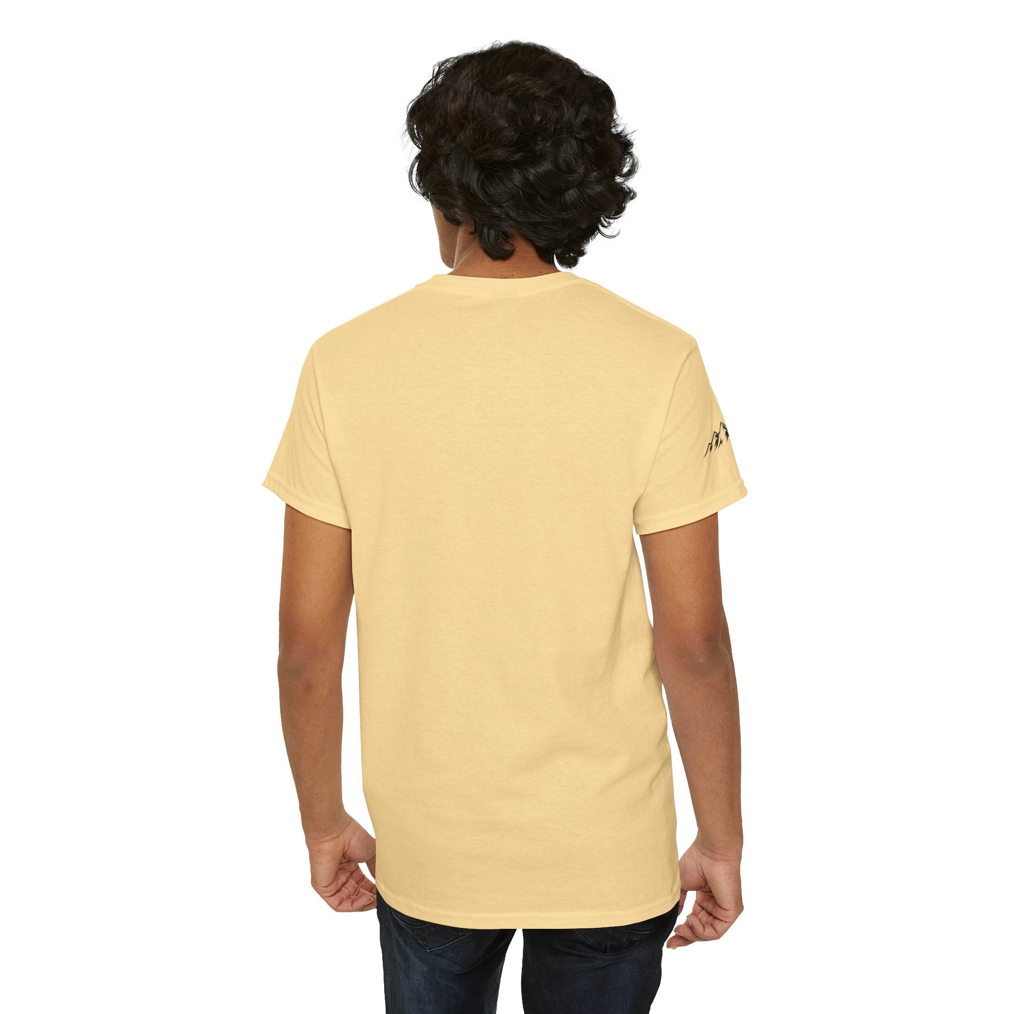 Raven Summit Tee — Minimal Mountain Raven Line Art Graphic T-Shirt