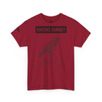 Raven Summit Tee — Minimal Mountain Raven Line Art Graphic T-Shirt