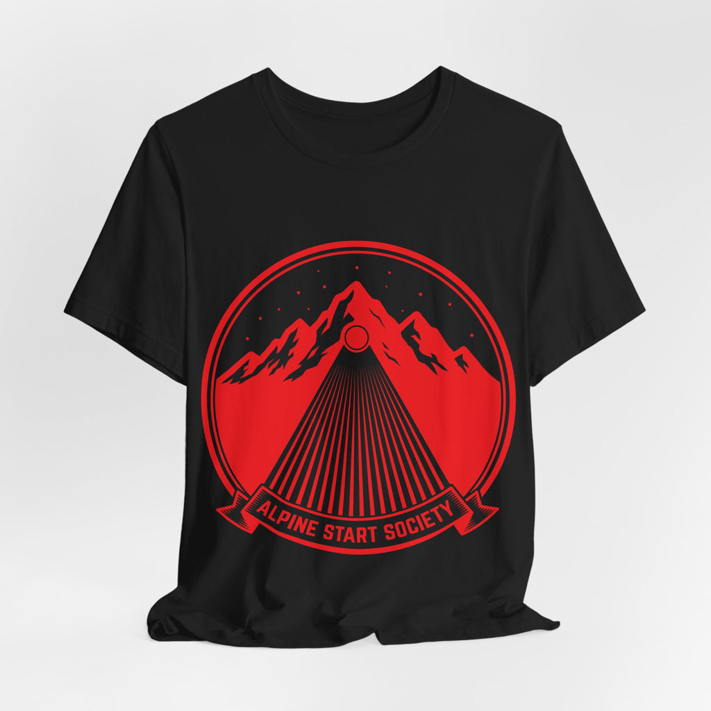 Ravens Summit Trail Crew Unisex T-Shirt | Geometric Mountain Raven Hiking Club Shirt