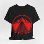 Ravens Summit Trail Crew Unisex T-Shirt | Geometric Mountain Raven Hiking Club Shirt