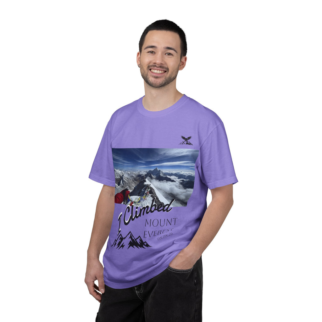 Mountain Climb Achievement Photo T-Shirt — "I Climbed Mount Everest" Adventure Tee