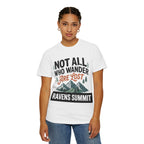 Not All Who Wander Are Lost Mountain T-Shirt — Ravens Summit Adventure Tee