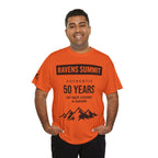 Customisable Ravens Summit 50 Years Tee — "Authentic 50 Years of Not Giving a Damn" Mountain Graphic T‑Shirt