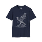 Geometric Raven Tee — Minimal Line Art Constellation T Shirt