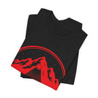 Ravens Summit Trail Crew Unisex T-Shirt | Geometric Mountain Raven Hiking Club Shirt
