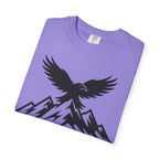 Ravens Summit Mountain T-Shirt — Eagle Over Peaks Graphic Tee Light