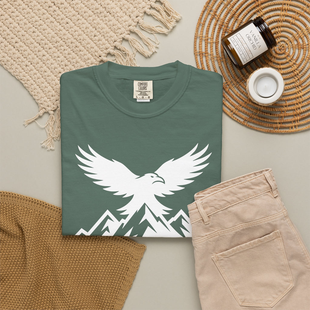 Raven Summit T-Shirt — Mountain Eagle Dark Graphic Tee