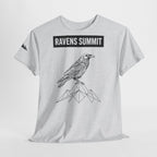 Raven Summit Tee — Minimal Mountain Raven Line Art Graphic T-Shirt