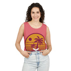 Ravens Summit Sunset Palm Tank Top  — Retro Beach Vibes Graphic Tank