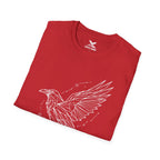 Geometric Raven Tee — Minimal Line Art Constellation T Shirt