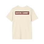 Raven Line Art T‑Shirt — Geometric Mountain Raven Sketch Tee