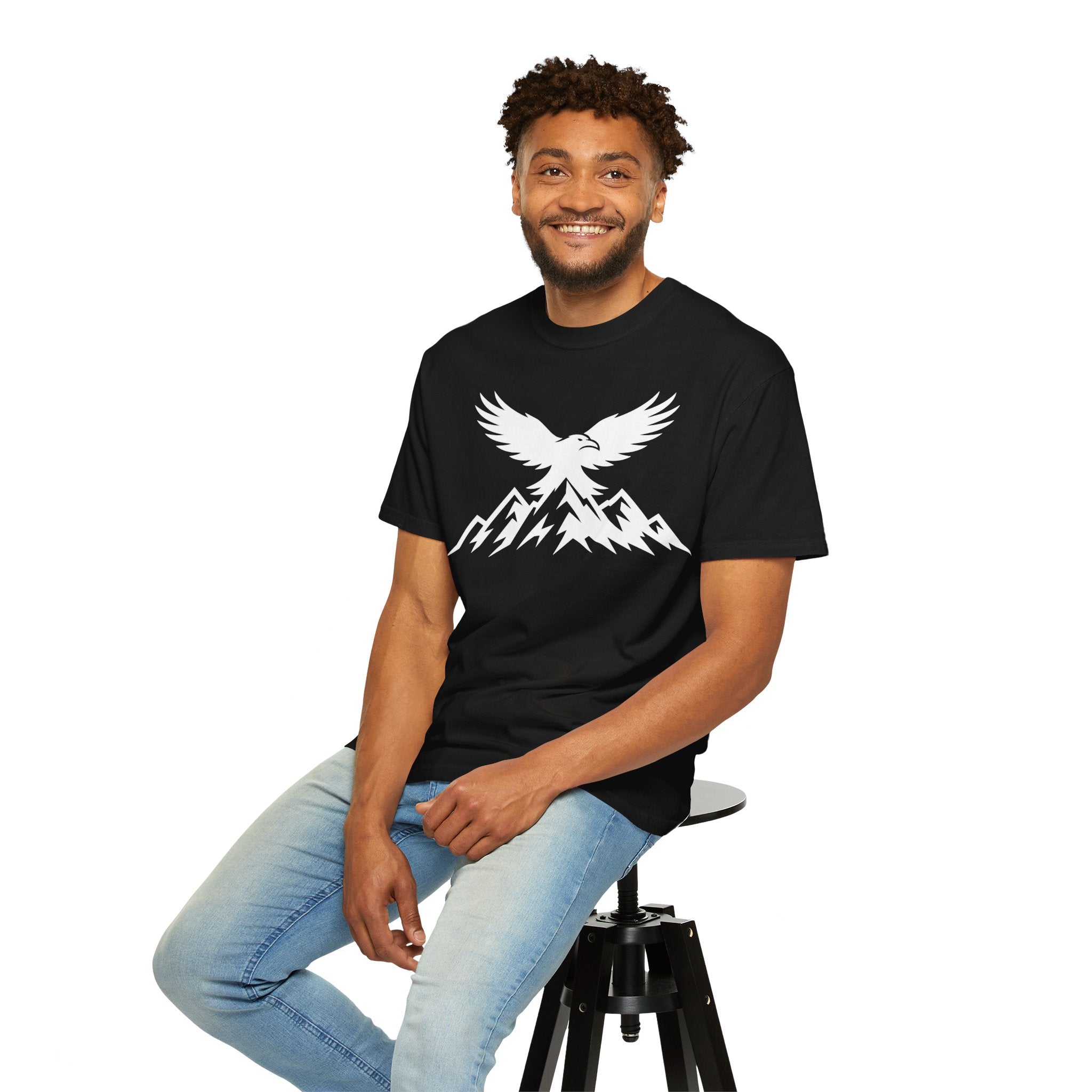 Raven Summit T-Shirt — Mountain Eagle Dark Graphic Tee