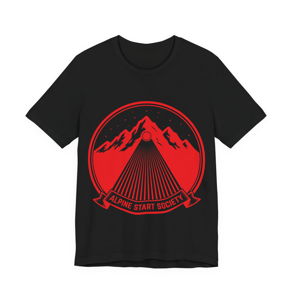 Ravens Summit Trail Crew Unisex T-Shirt | Geometric Mountain Raven Hiking Club Shirt