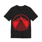 Ravens Summit Trail Crew Unisex T-Shirt | Geometric Mountain Raven Hiking Club Shirt